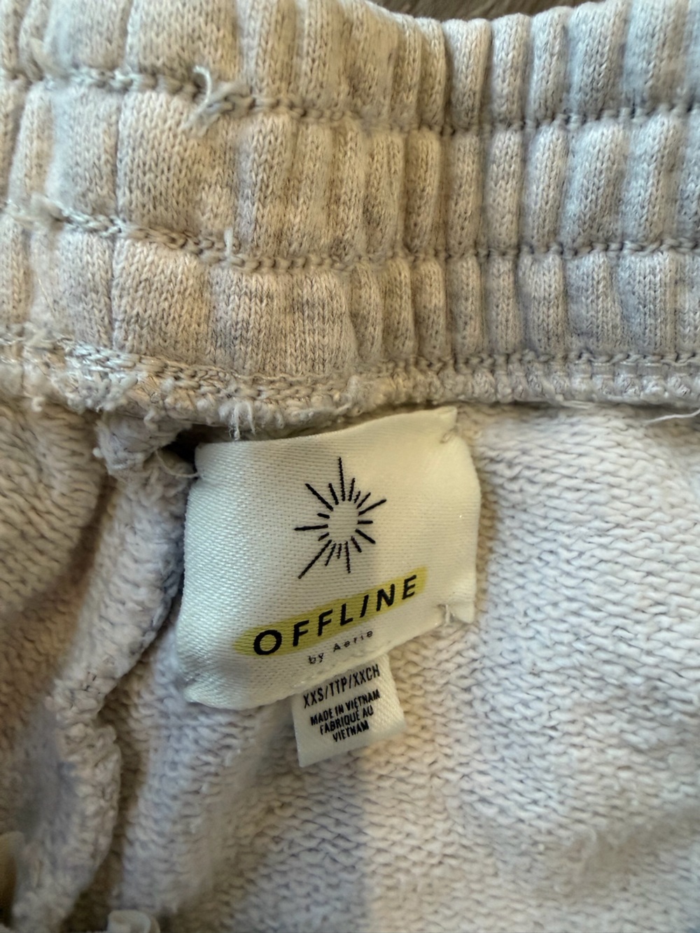 American Eagle Outfitters Cream Ribbed Athletic Shorts